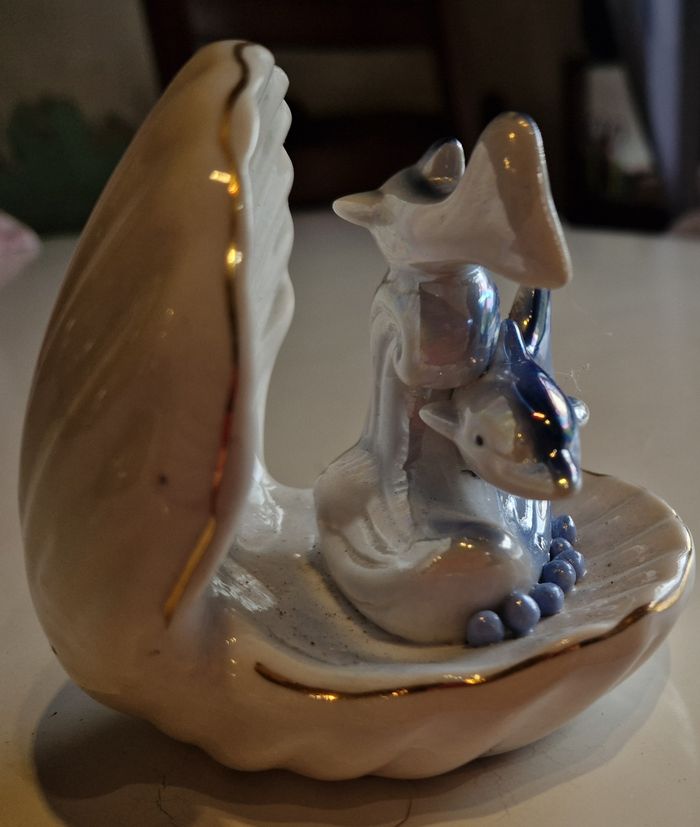 Décoration vintage dauphins dans une coquille - photo numéro 6