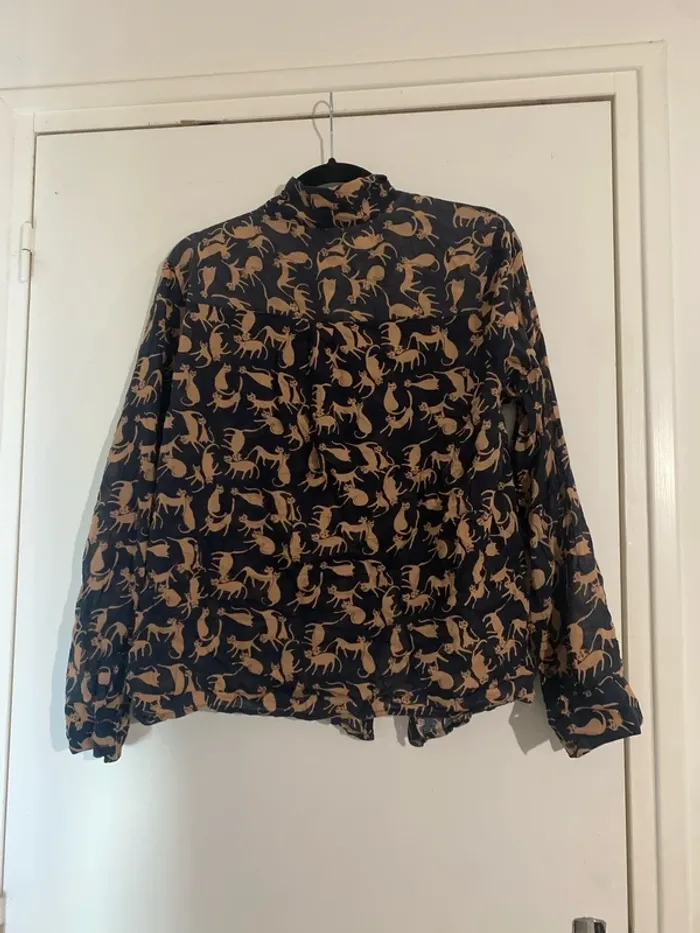 Chemise légère imprimée chat Taille XL-XXL - photo numéro 10