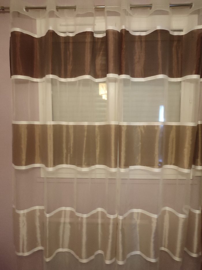 Rideaux voilage 2 panneaux - photo numéro 7