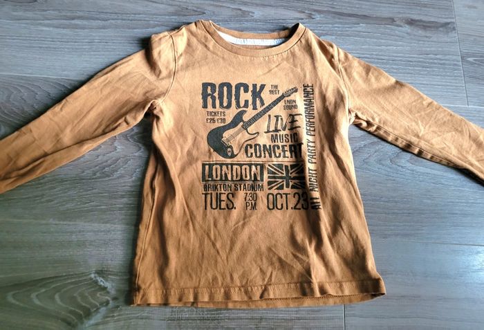 Tee-shirt marron ML Vert Baudet 4 ans