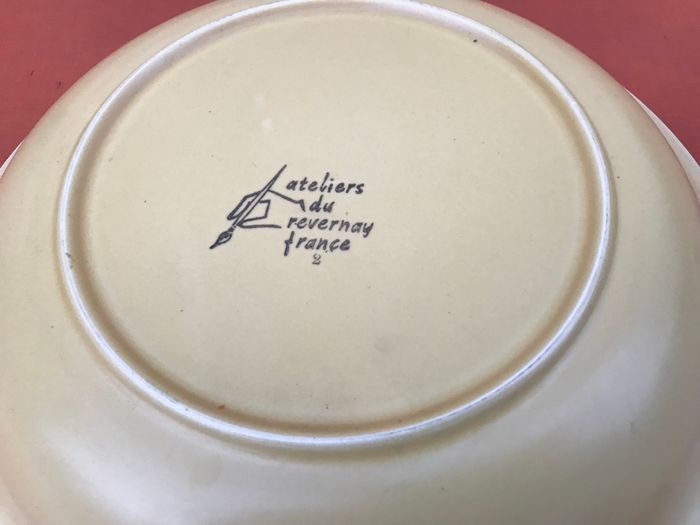 Années 1960 Plat creux de service Ateliers du Revernay France (Digoin Saône-et-Loire) Grès mat - photo numéro 4