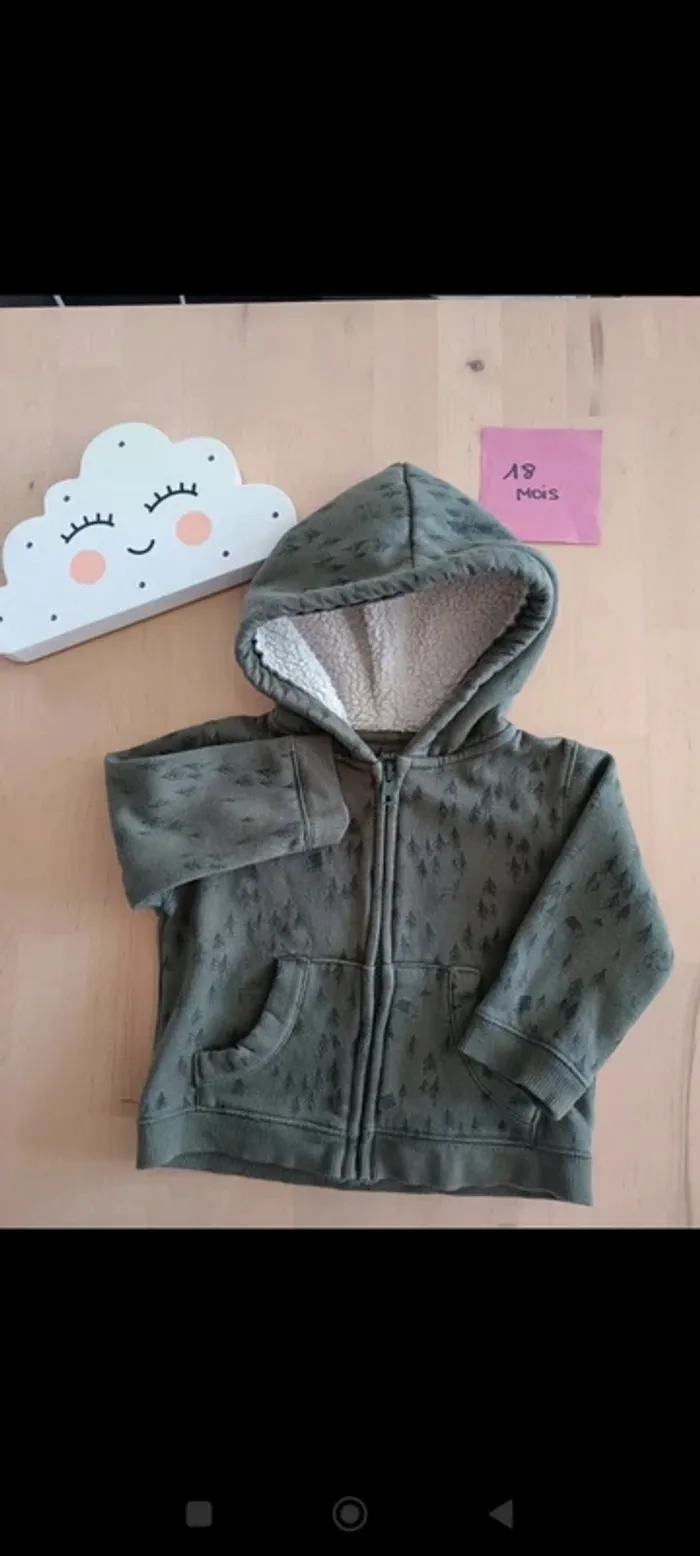 Lot de 2 gilets à capuche Obaibi et Bout'chou 18 mois - photo numéro 6