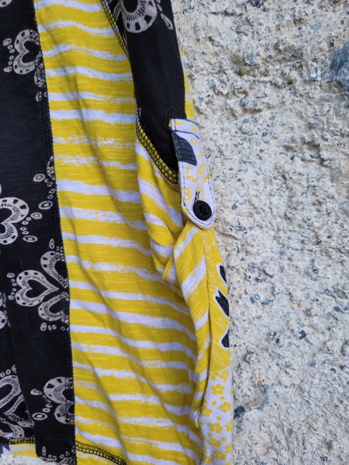 Superbe robe/tunique Desigual 5/6 ans, noir et jaune - photo numéro 3