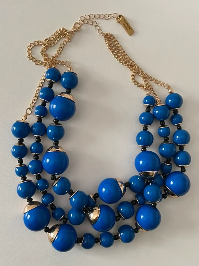 Collier perles bleu royal Week-end Max Mara - photo numéro 10