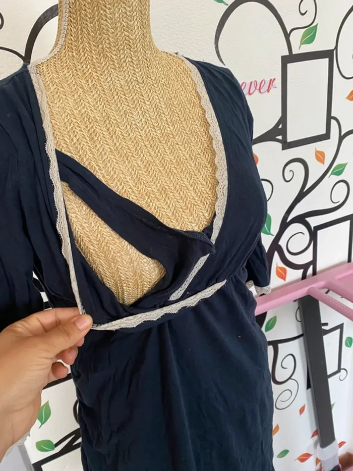 Robe de chambre maternité allaitement kiabi L - photo numéro 2
