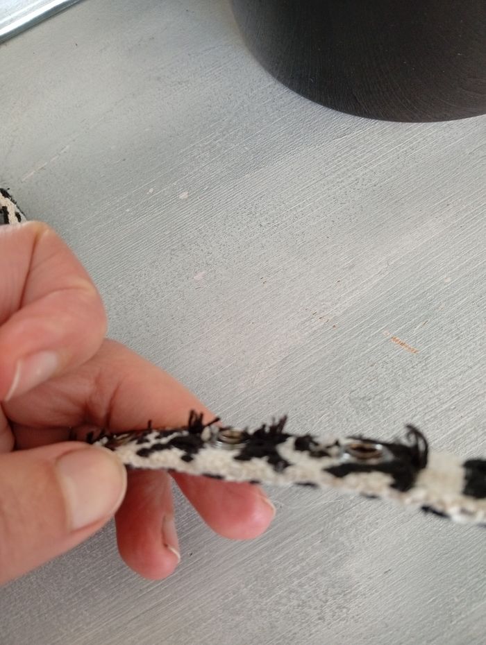 Ceinture fine noire et blanche - photo numéro 6