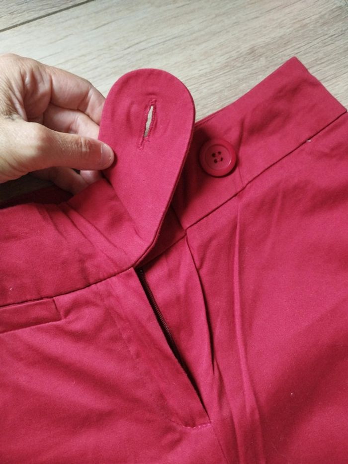 Pantalon coupe droite bas large camaïeu taille 36 - photo numéro 3