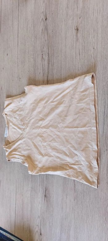 Top beige Yessica, élastique, taille S