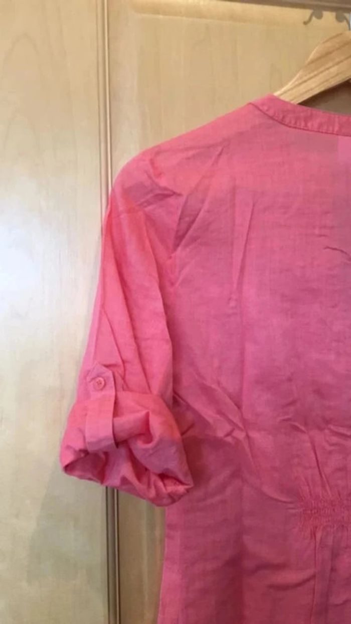 Tunique Camaïeu corail en coton taille 34 - photo numéro 4