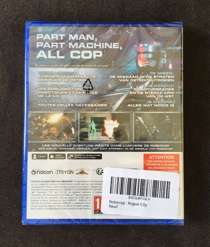 Robocop Rogue City sur PS5, NEUF - photo numéro 2