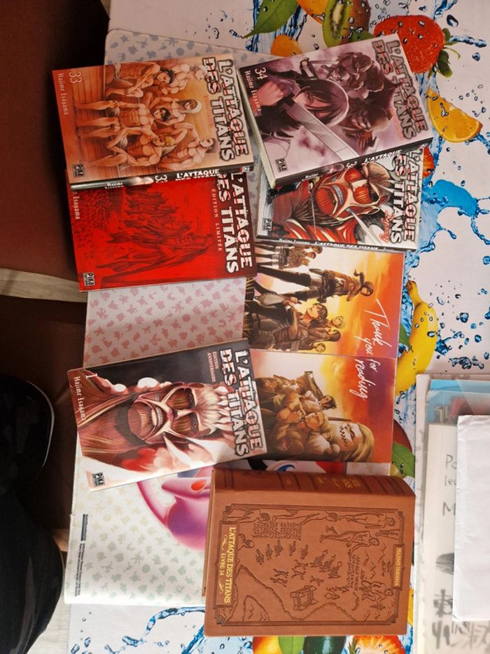 Lot de manga l'attaque des titans