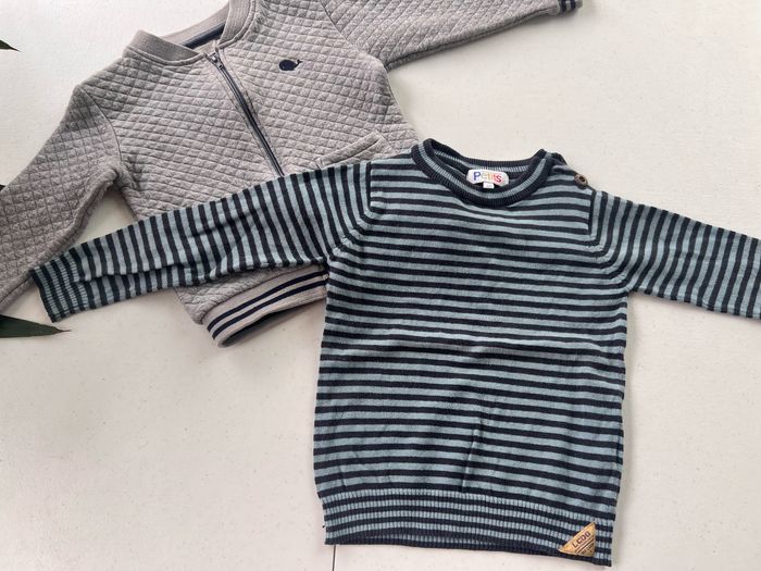 Lot de deux pulls/ gilet éden et Victor taille 3 ans Très bon état Prix sur les lots #bebefille6mois #bebegarcon #naissance #naissancegarcon #nourrisson #maternité #sacfemme #grossesse #ensemblebebe #prixnegociable #prixlots #cha - photo numéro 2