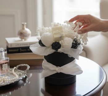 Bouquet blanc et noir