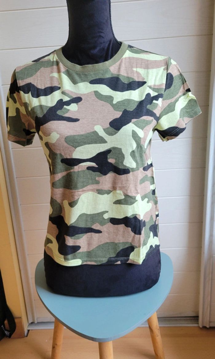 Camouflage Tee Shirt Manches Longues Camaieu CAMAIEU Haut Femme