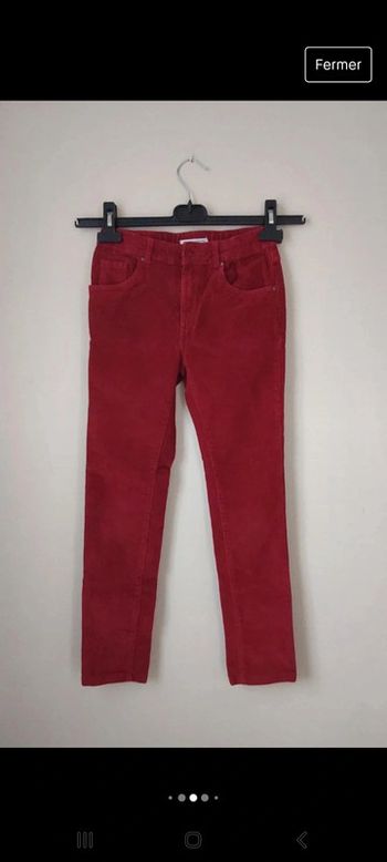 Pantalon velour bordeaux Monoprix Teens 10 ans