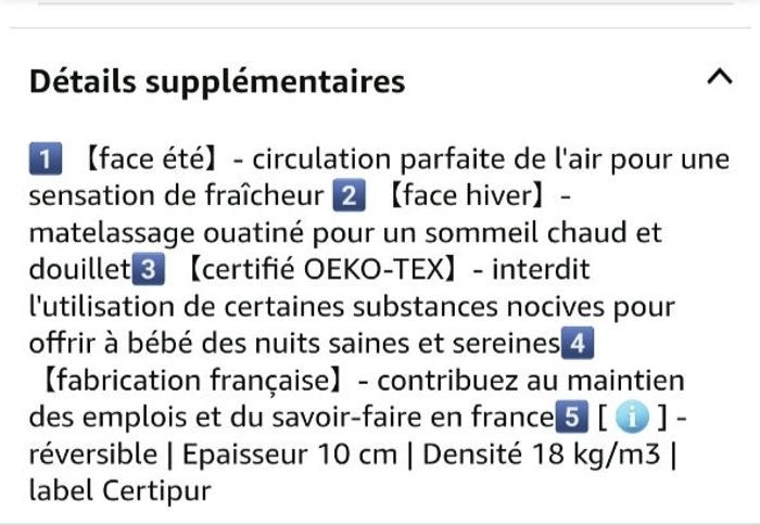 Matelas 70×140 mon ptit Matelas indispensable - photo numéro 3