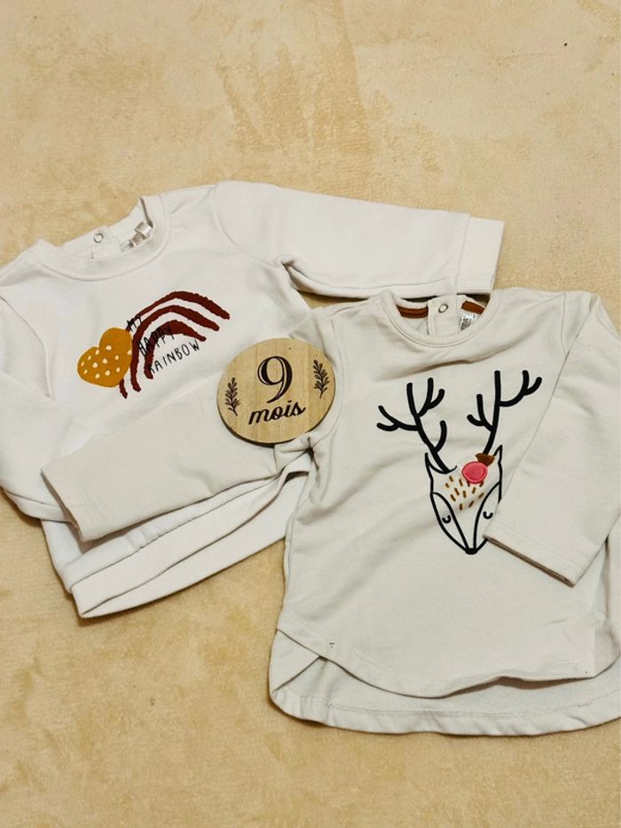 Lot 2 pulls + 2 pantalons legging