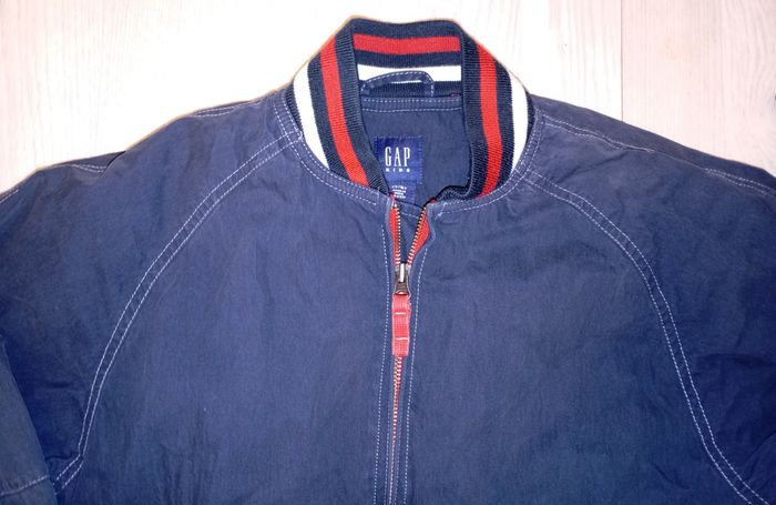 Blouson aviateur bombers en coton bleu marine délavé GAP Kids 
T. 7-8 ans - photo numéro 3