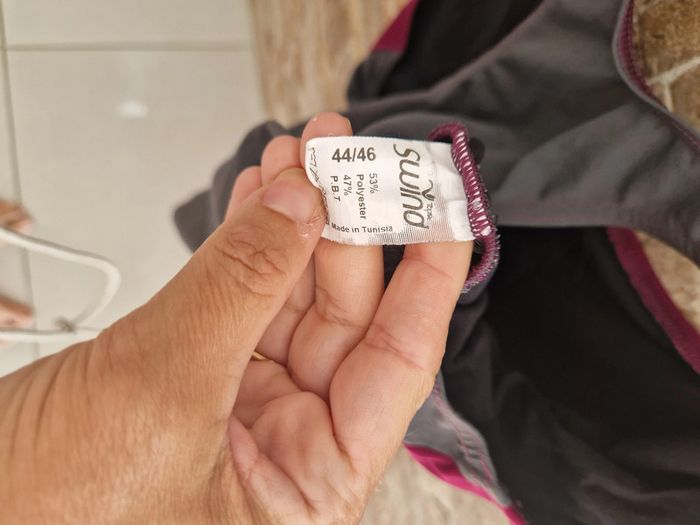1 maillot bain 1 pièce femme gris et mauve taille 44-46 swind - photo numéro 5