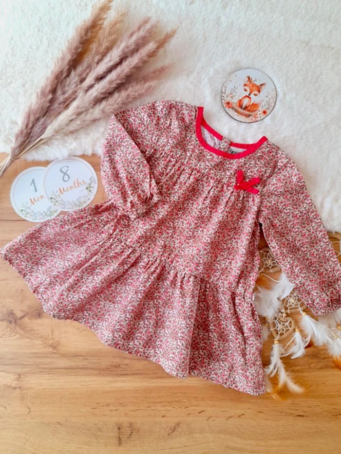 Robe manches longues fleurie légère 18 mois TAO