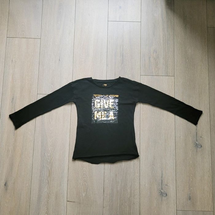 Maillot manche longue noir. Fille 8 ans. Marque i love firefly