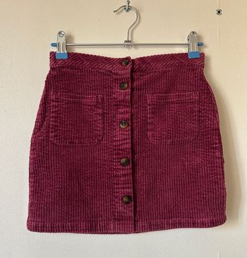 jupe en velours boutonnée