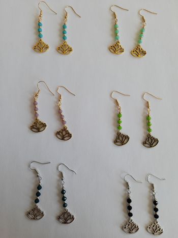 Boucles d'oreilles fleur de Lotus