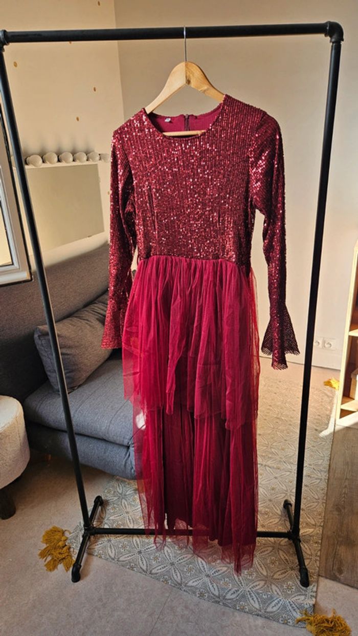 Robe sequins rouge - photo numéro 2