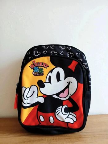 Mickey Mouse Junior Sac à dos Jacob (2 compartiments + 2 poches latérales) 28 x21x15cm