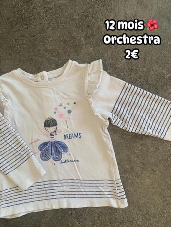 T-shirt 🌺 12 mois 🌺 Orchestra