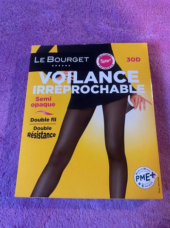 Collant noir voilance irréprochable semi opaque