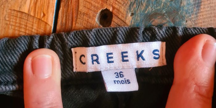 Jean paperbag en denim noir pour bebe fille - photo numéro 4