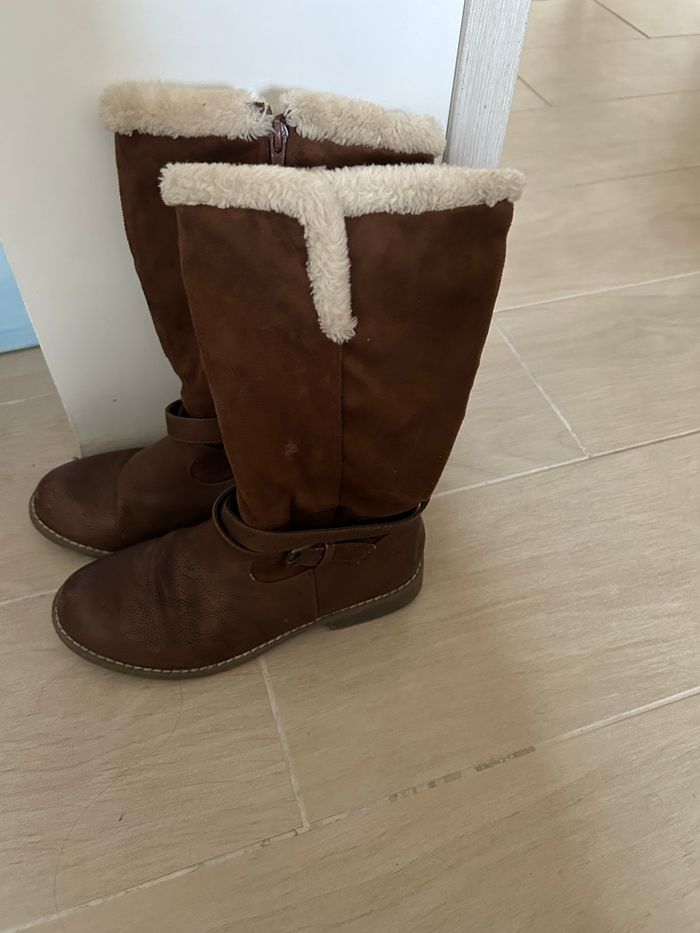 Bottes marron fourrées gemo taille 37 - photo numéro 3