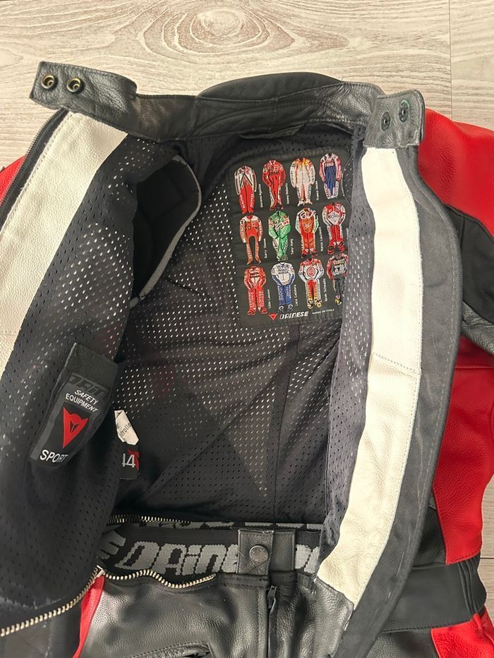 Combinaison moto blouson et pantalon cuir Dainese - photo numéro 7