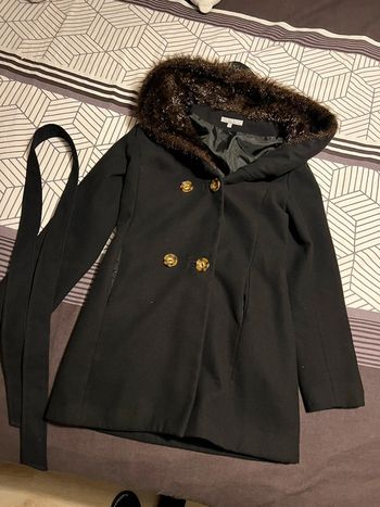 Manteau long à capuche femme etam