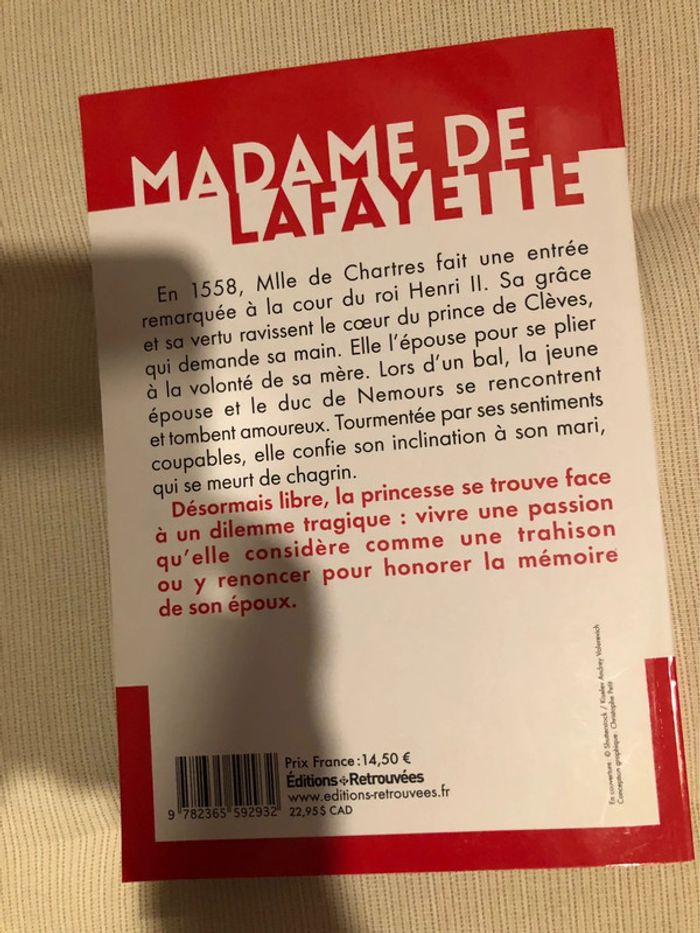 Livre la princesse de cleves - photo numéro 2
