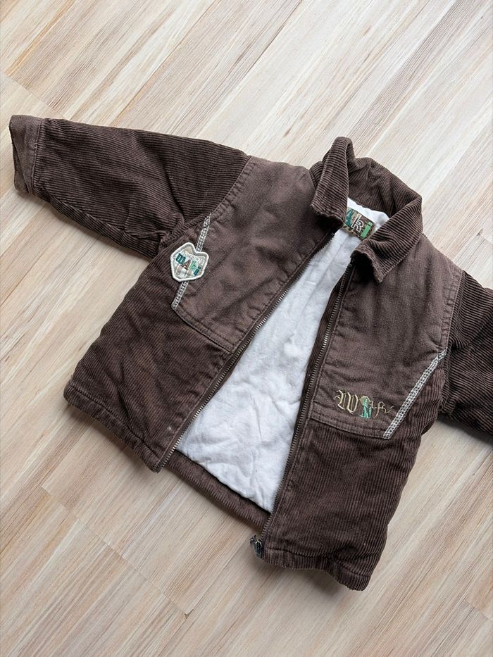 Veste maki hivers doublée 9-12 mois velours