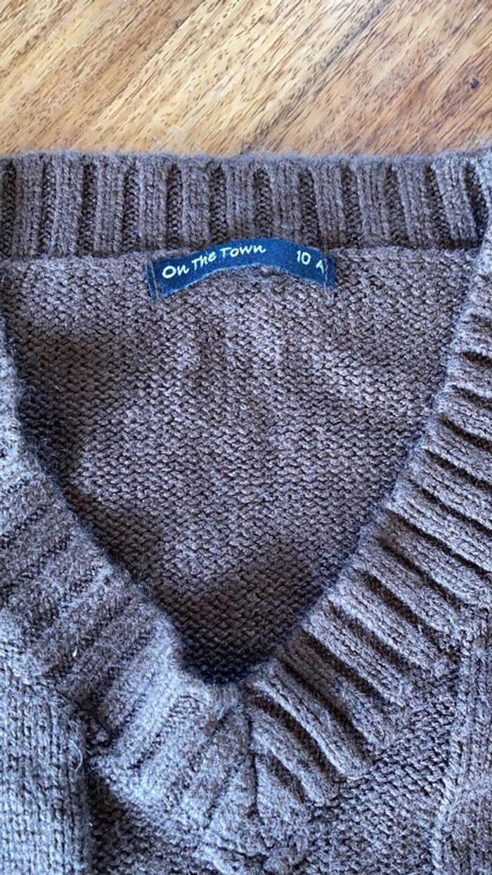 Pull en laine à manches courtes fille 10 ans - photo numéro 3