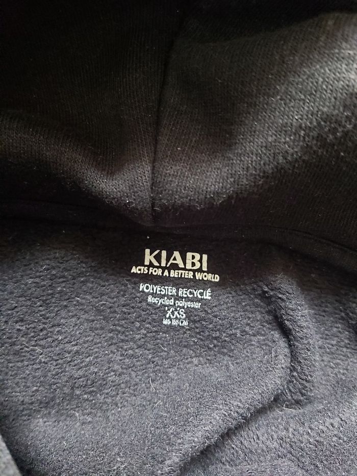 Sweat à capuche noir XXS 12 ans - photo numéro 4