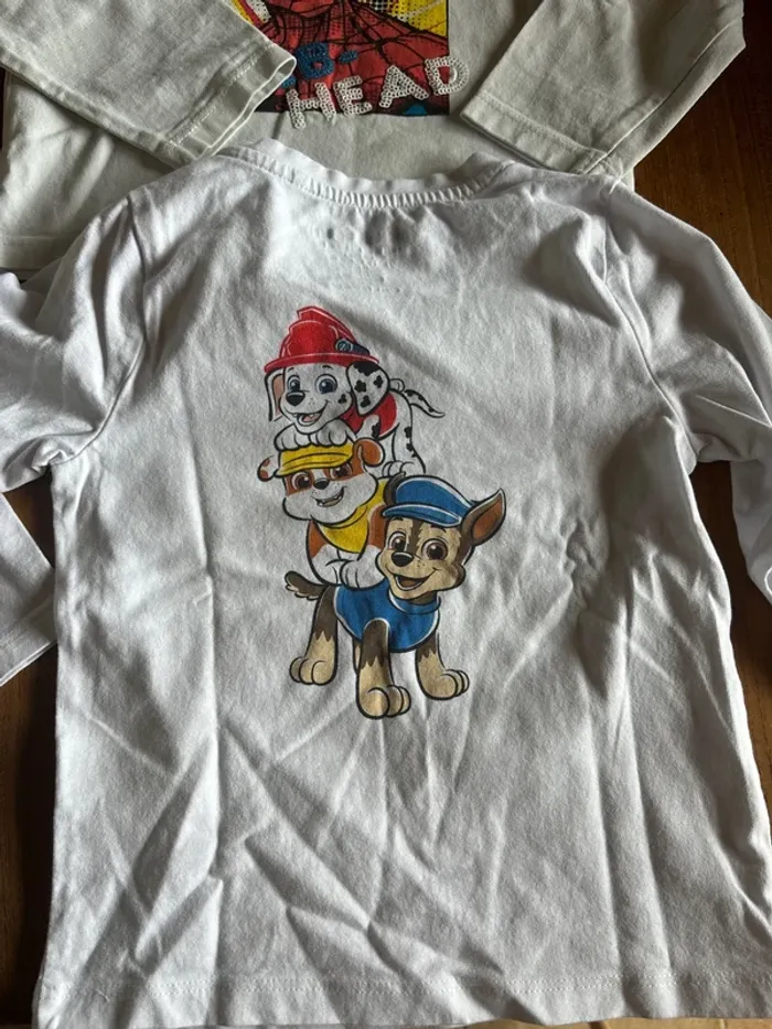Lot de 4 tee shirt manche longue et un pull taille 36 mois - photo numéro 6