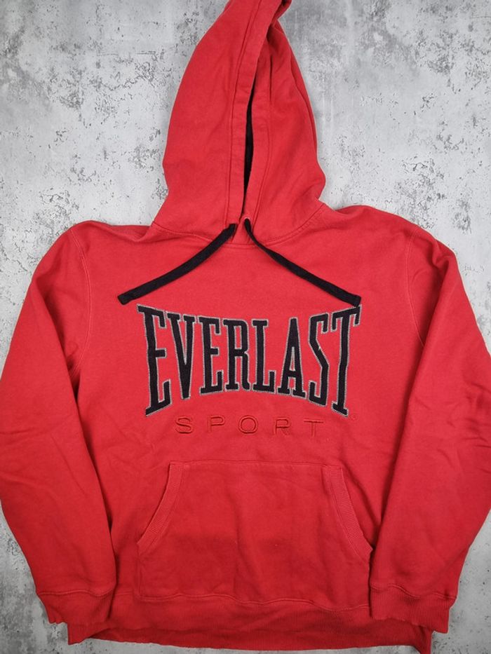 Pull à capuche Everlast rouge – Taille XXL Homme (mesures en photos) - photo numéro 3
