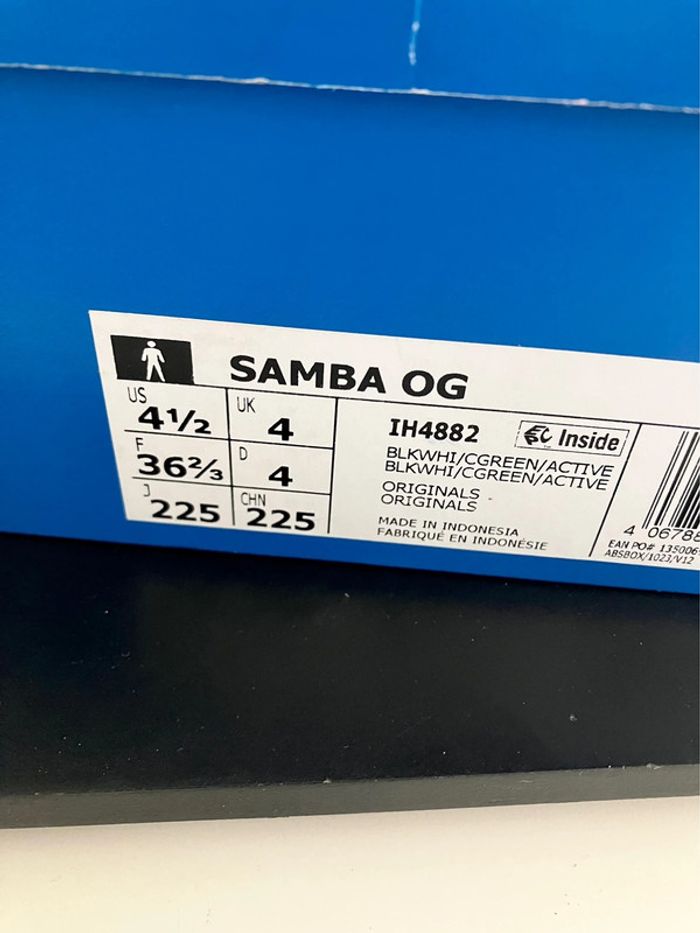 Adidas Originals Samba White / Navy Blue / Collegiate Green - photo numéro 9