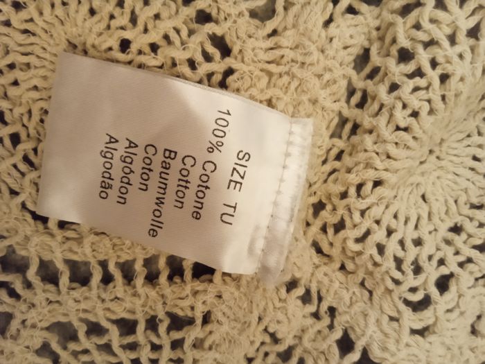 gilet en crochet tendance  beige neuf couturève - photo numéro 6