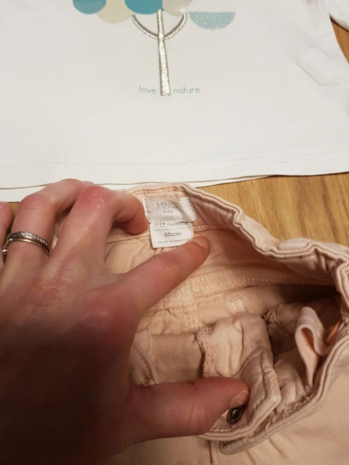 Ensemble bébé 9 mois tee-shirt manches longues et pantalon - photo numéro 9