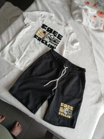 Ensemble tee-shirt short minion