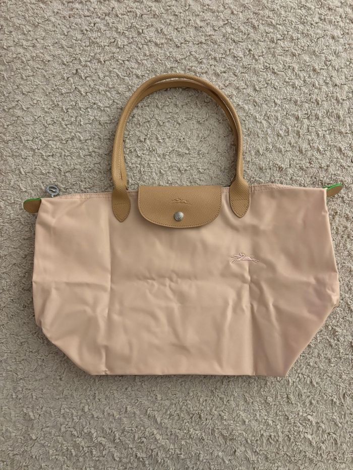 Sac Longchamp, rose, poudré, taille L