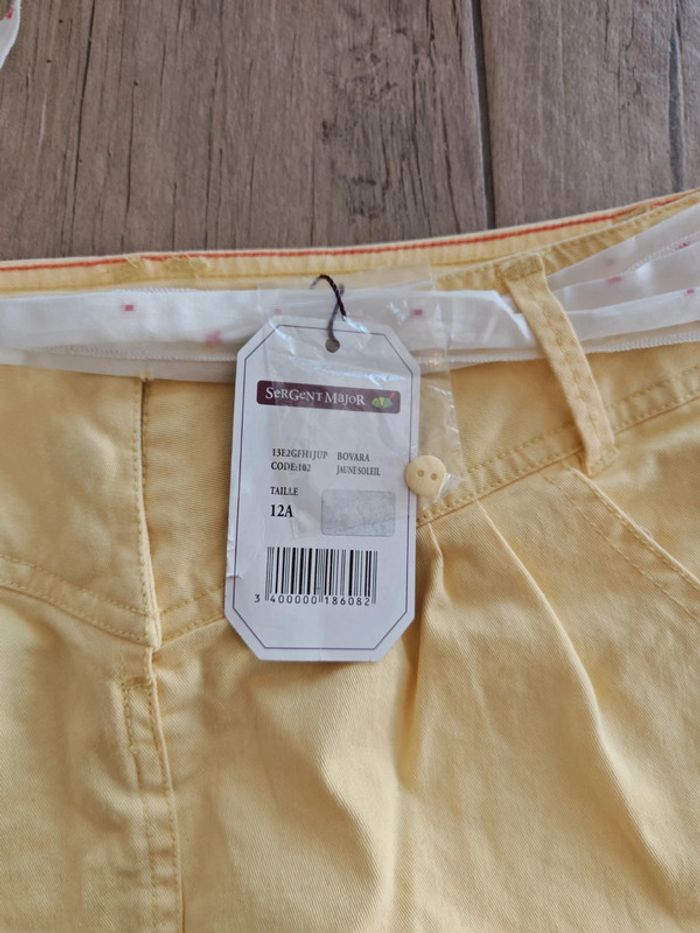 Mini jupe en jeans jaune claire 12 ans Sergent Major - photo numéro 2