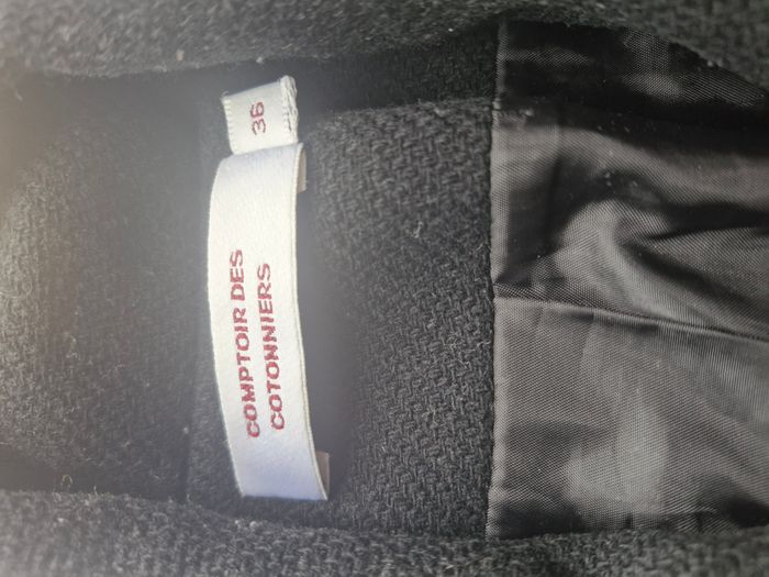Manteau Cabans 36 Comptoir des Cotonniers Noir - photo numéro 2