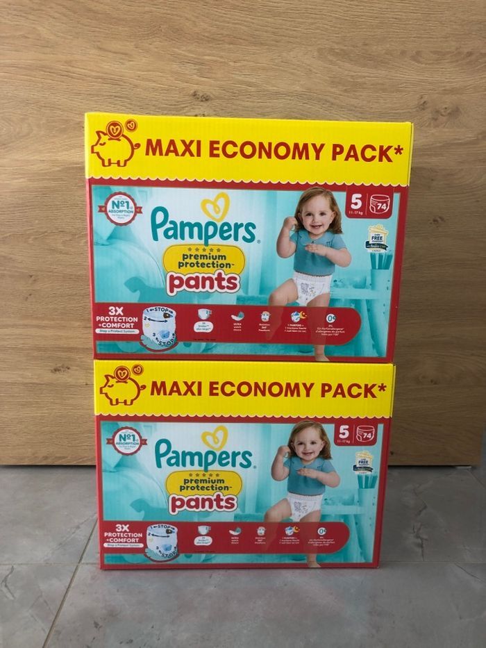 Lot 2 cartons Pampers protection premium pants taille 5