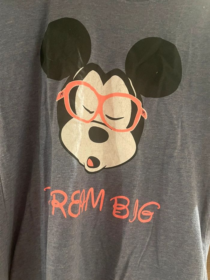 Tee shirt de pyjama Mickey bleu - photo numéro 2
